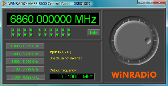 Stand-alone AMFE application panel.