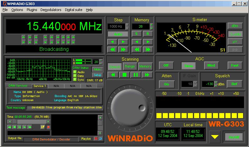 DRM reception of a weak signal