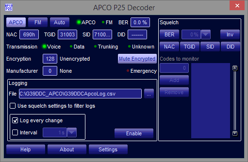 APCO P25 Decoder for G39DDC