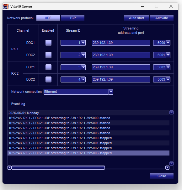 G69DDC Client/Server Option - Vita49 Server