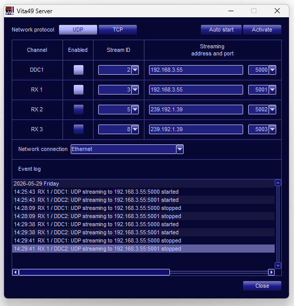 G69DDC Client/Server Option - Vita49 Server